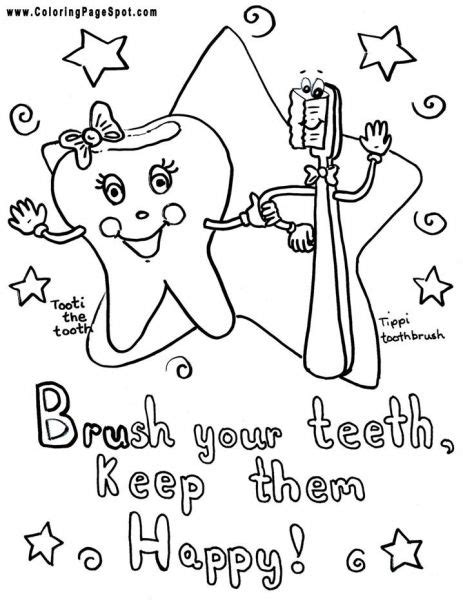 page  color dental kids dental health week dental health