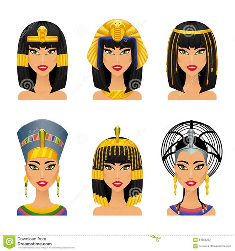 Cleopatra Egyptian Queen Stock Vector Illustration Of