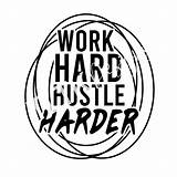 Hustle Harder sketch template