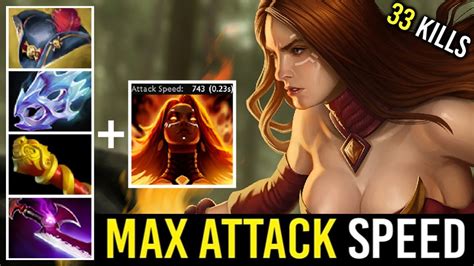 sexy carry lina got out of control crazy attack speed full physical