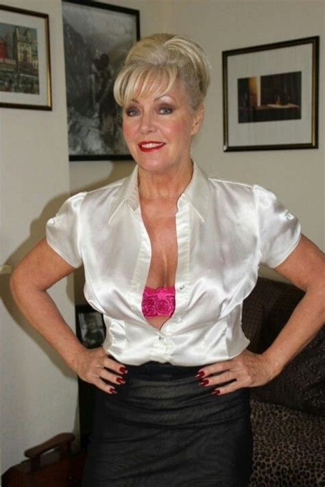 pin by shaun savage on gilf satin blouses sexy older women sexy