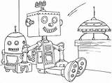 Coloring Robot Toy Pages Large sketch template