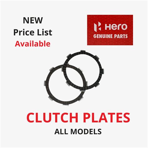 hero clutch plate price list  models