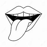 Tongue Drawing Mouth Clipart Vector Line Icon Outline Clip Sassy Smiling Paintingvalley Drawings 1300 sketch template