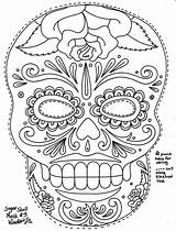 Coloring Sugar Skull Pages sketch template