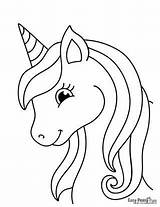 Unicorns Easypeasyandfun sketch template