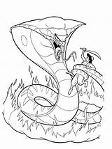 Villains Jafar Stinky Snake Aladdin Xcolorings Maleficent sketch template