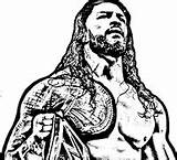 Wwe Reigns Colorare sketch template