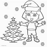 Dora Coloring Christmas Pages Cool2bkids Printable Kids Color Getdrawings Getcolorings sketch template