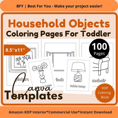 printable household objects coloring pages  kids toddler coloring
