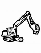 Clipart Construction Equipment Excavator Coloring Library sketch template