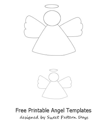 angel templates  print christmas printables pinterest template