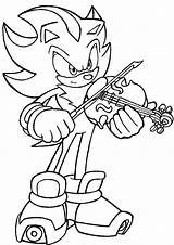 Sonic Coloring Pages Hedgehog Violin Shadow Playing Friends Book Printable Super Color Dark Team Getcolorings Print Library Clipart Amy Getdrawings sketch template