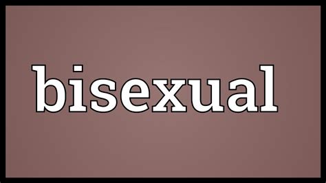 bisexual meaning youtube