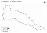Departamento Putumayo Mapa Contorno Colorear Mapas sketch template