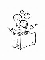 Toaster Coloring Pages Printable Kids sketch template