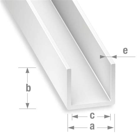 Buy A White Pvc U Profile 10mm X 21mm X 19 X 1mm X 2m Online In