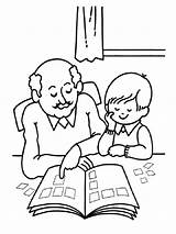 Coloring Grandfather Pages Coloringtop sketch template