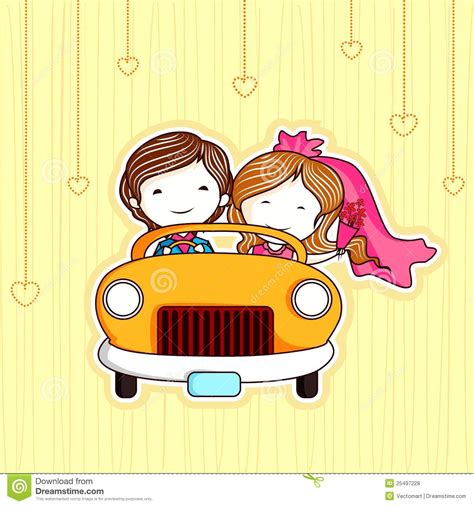 just married couple stock vector illustration of editable 25497228