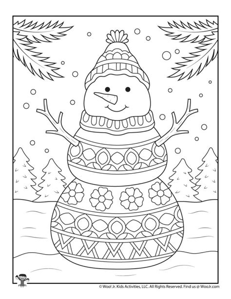 winter adult coloring pages woo jr kids activities childrens