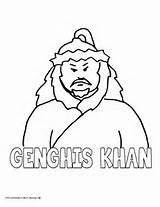 Genghis Khan sketch template