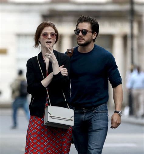 game of thrones kit harington and rose leslie stroll through london