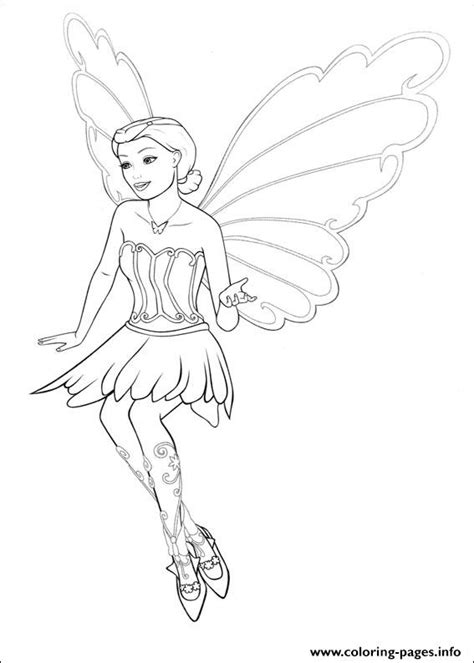 barbie mariposa  coloring pages printable