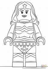 Coloring Lego Wonder Pages Woman Printable Drawing sketch template