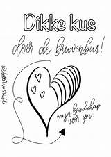 Kleurplaat Dikke Kus Brievenbus Kleurplaten Sterkte Liefde Plezier Uitprinten Downloaden Motiverende Kaart Kaarten Handletteren sketch template