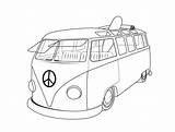 Kombi Combi Colorir Desenhos Malvorlagen Altoparlante Hippie Buch Autos Vans Caravana sketch template