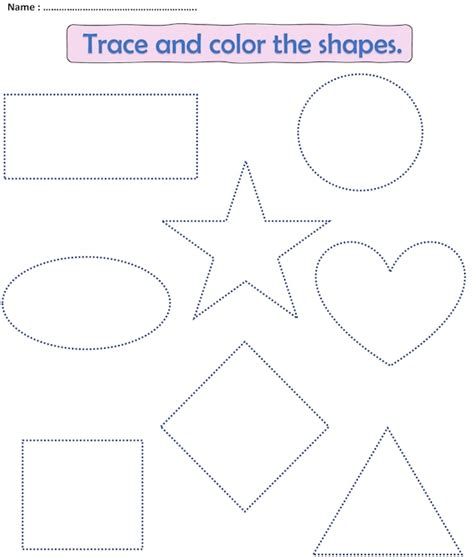 shapes tracing worksheets maths worksheets daycare toddler  etsy