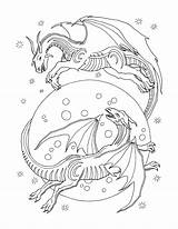 Coloring Pages Dragon Adults Fantasy Adult Dragons Book Books Kids sketch template