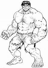 Coloring Hulk Pages Red Color Kids Characters Cartoon sketch template