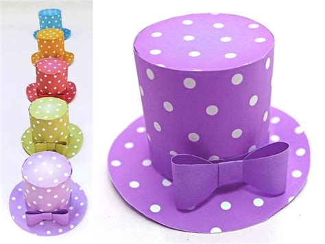 polka dot mini top hat templatespatterns   easy  sew etsy