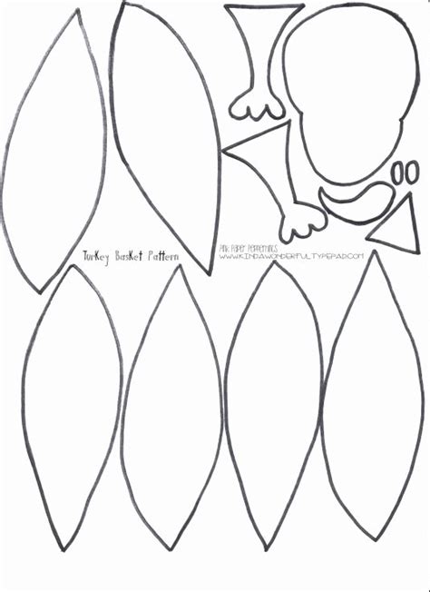turkey feather template pattern printable