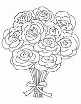 Bouquet Dessin Rose Coloriage Fleur Para Fleurs Coloring Pages Tableau Choisir Un Bing sketch template
