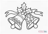 Bells Christmas Jingle Coloring Pages Drawing Sleigh Santa Bell Outlines Colour Clipart Printable Kids Outline Drawings Beautiful Easy Xmas Color sketch template