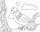 Animal Coloring Pages Simple Dove Printable Print sketch template