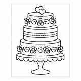 Tiered Cakes Hochzeitstorte Ausmalbild Malvorlage Ausdrucken sketch template