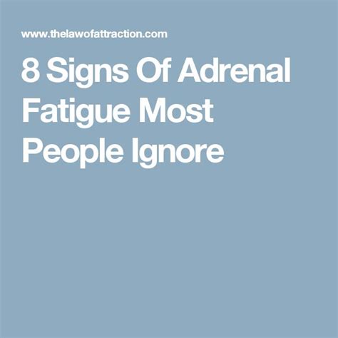 8 Signs Of Adrenal Fatigue Most People Ignore Signs Of Adrenal