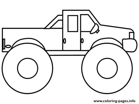 easy monster truck coloring pages printable