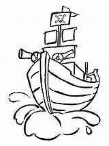Ship Coloring Pages Pirates Pirate sketch template