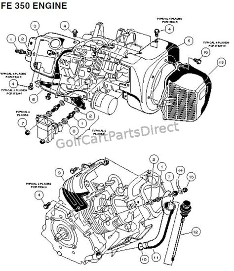fe  engine carryall     part  golfcartpartsdirect