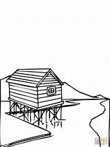 House Stilts Coloring Norway Pages Printable Online Color Supercoloring sketch template