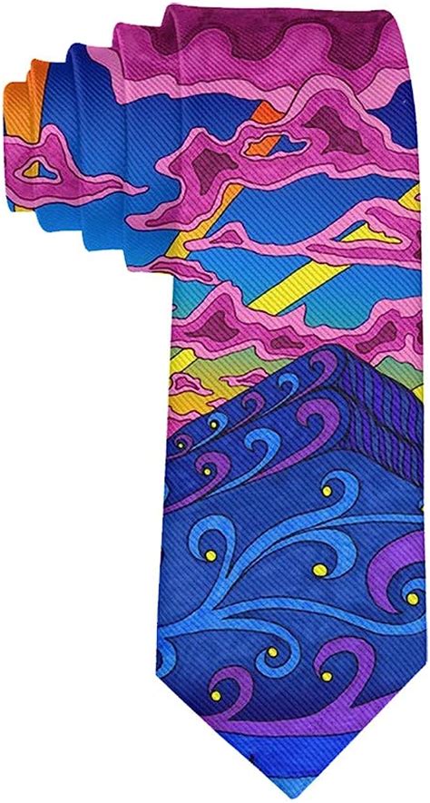 psychedelic trippy classic men silk tie woven jacquard neck ties