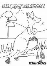 Colouring Easter Pages Australian Kangaroo Print Themed Pdf Brisbanekids Au sketch template