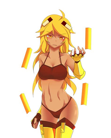 anthropomorphism armor bike shorts bikini blaze minecraft blonde hair blush bow brown hair