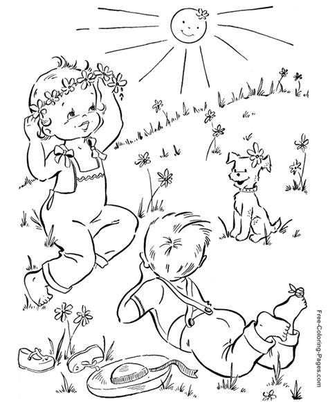 spring coloring book pictures