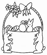 Cestino Pasqua Cose Conigli Coniglietti Cesto Frutta Uova Crescere sketch template