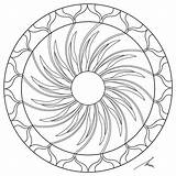 Mandala Colorare Sole sketch template